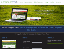 Tablet Screenshot of leaguepro.com